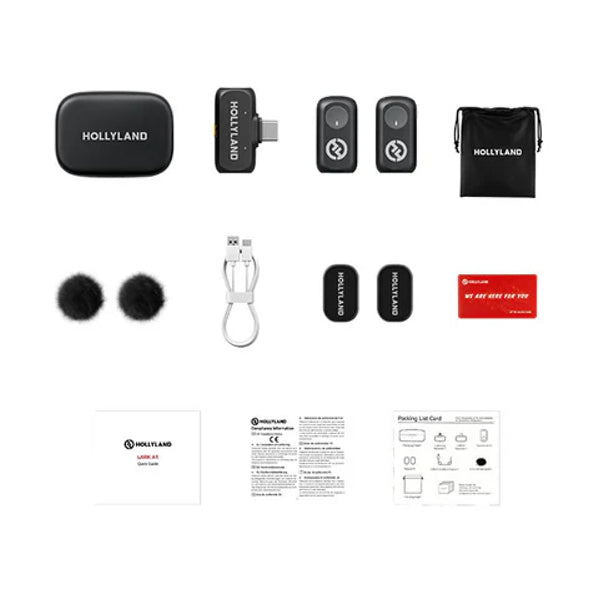 Hollyland Lark A1 Duo Microfono Wireless (USB-C + Charging Case) Hollyland Lark A1 Duo Microfono Wireless (USB-C + Charging Case)